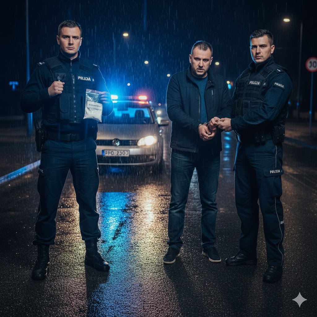 🚨 11 Gramów Amfetaminy! Policja Zatrzymuje Kierowcę w Sierpcu po Podejrzanym Manewrze!