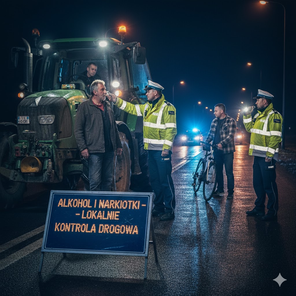 🚨 Prawie 650 Kontroli! 1,5 Promila u Rowerzysty: Policyjny Bilans Weekendu w Sierpcu!