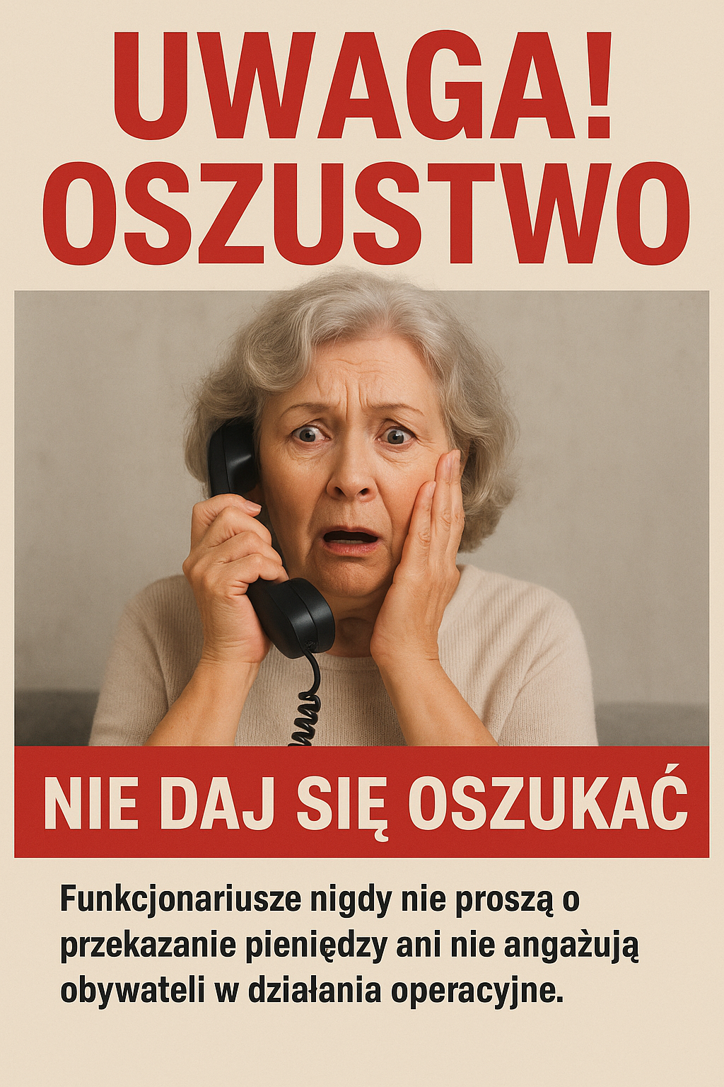 Uwaga, mieszkańcy Sierpca! Nasila się fala oszustw telefonicznych – apel policji