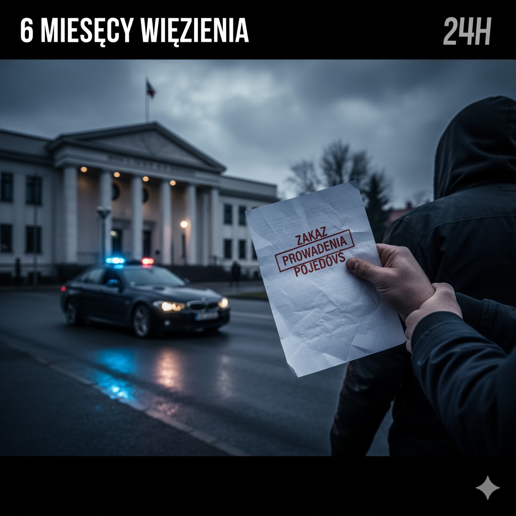 🚨 Złamał Zakaz – Trafił do Więzienia! 6 MIESIĘCY w 24h za jazdę BMW