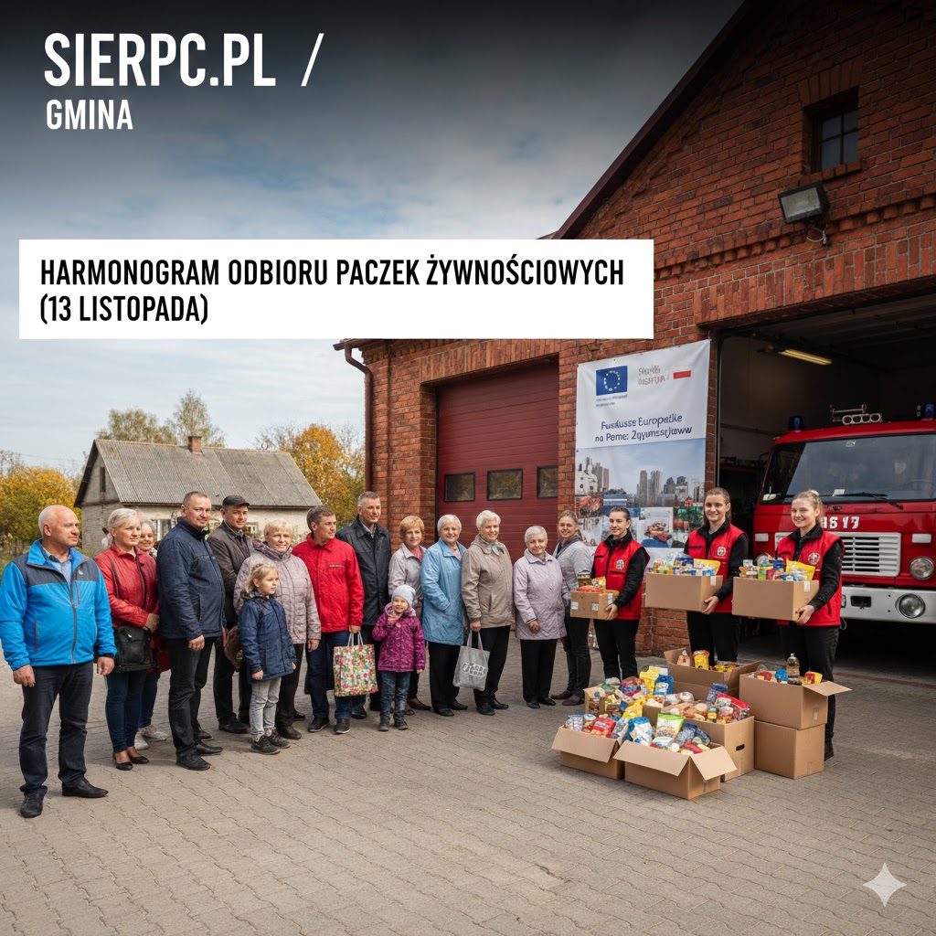 🥫NIE PRZEGAP TERMINU! Odbiór Pomocy Żywnościowej w Gminie Sierpc – Pełny Harmonogram