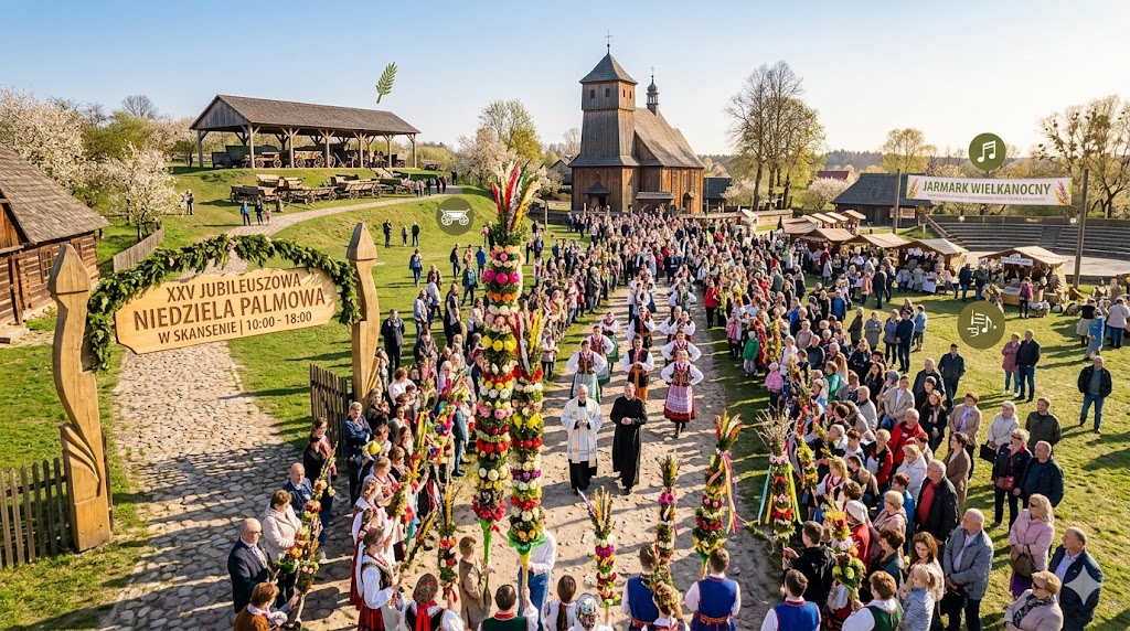 „Wielkanocny powrót do korzeni: XXV Jubileuszowa Niedziela Palmowa w Skansenie!”