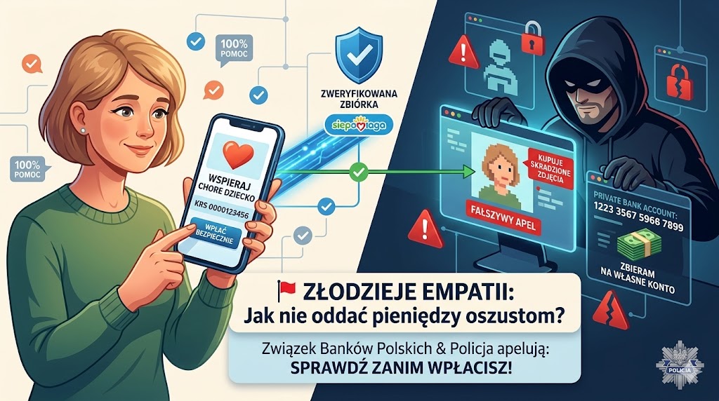 📢 Stop oszustom charytatywnym! Pomagaj bezpiecznie.