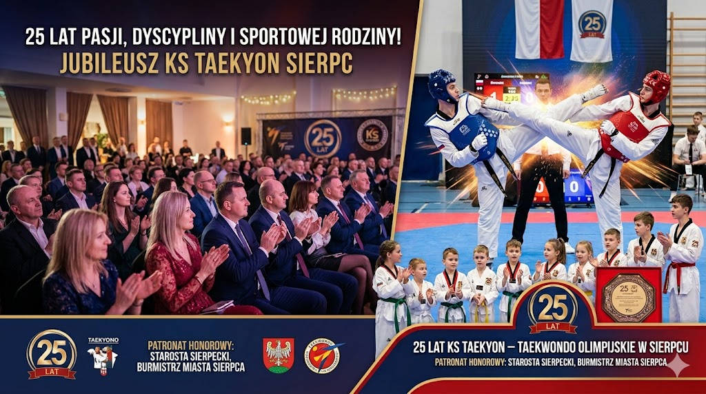 🥋25 lat pasji, dyscypliny i sportowej rodziny! Jubileuszowa Gala KS Taekyon w Sierpcu