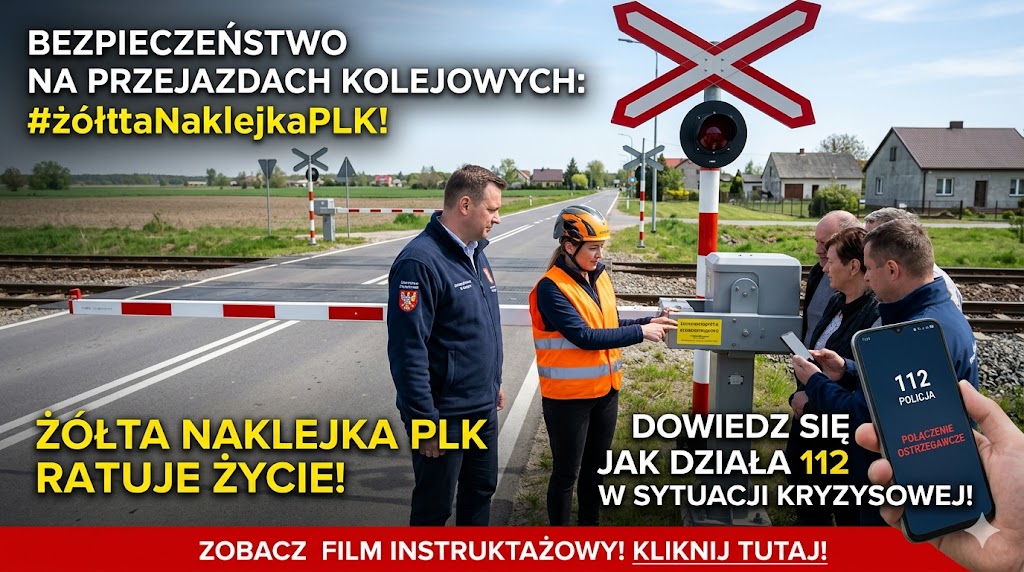 🚨 Sekundy, które ratują życie. Dowiedz się, czym jest Żółta Naklejka PLK!