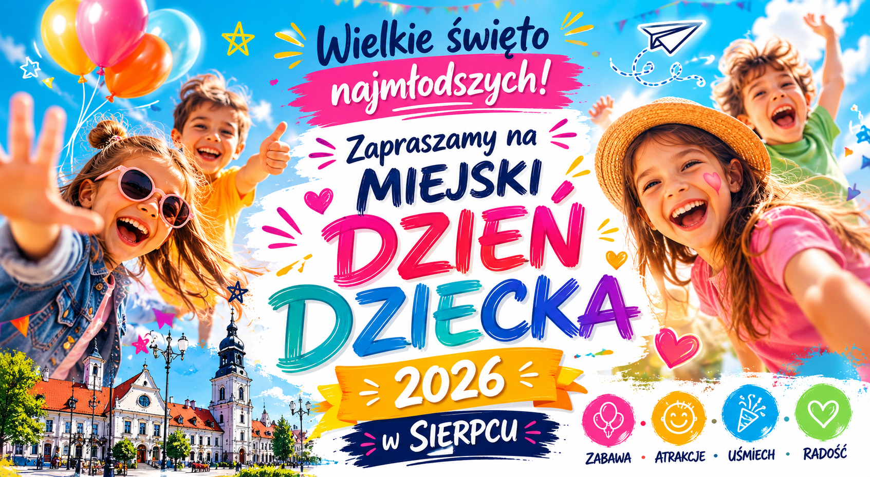 🎈 Wielkie święto najmłodszych! Zapraszamy na Miejski Dzień Dziecka 2026 w Sierpcu