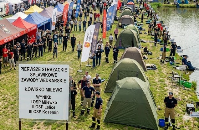 🎣 Strażackie zmagania nad wodą! Za nami Pierwsze Spławikowe Zawody Wędkarskie w Milewie