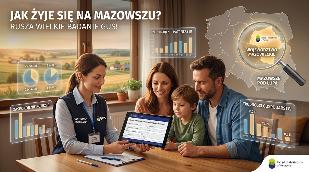 ⚡Puk, puk, to ankieter GUS. Rozpoczyna się Europejskie Badanie Warunków Życia Ludności.