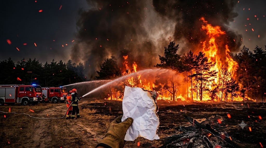 🔥Mazowieckie lasy w ogniu! Wilgotność ściółki niższa niż kartka papieru