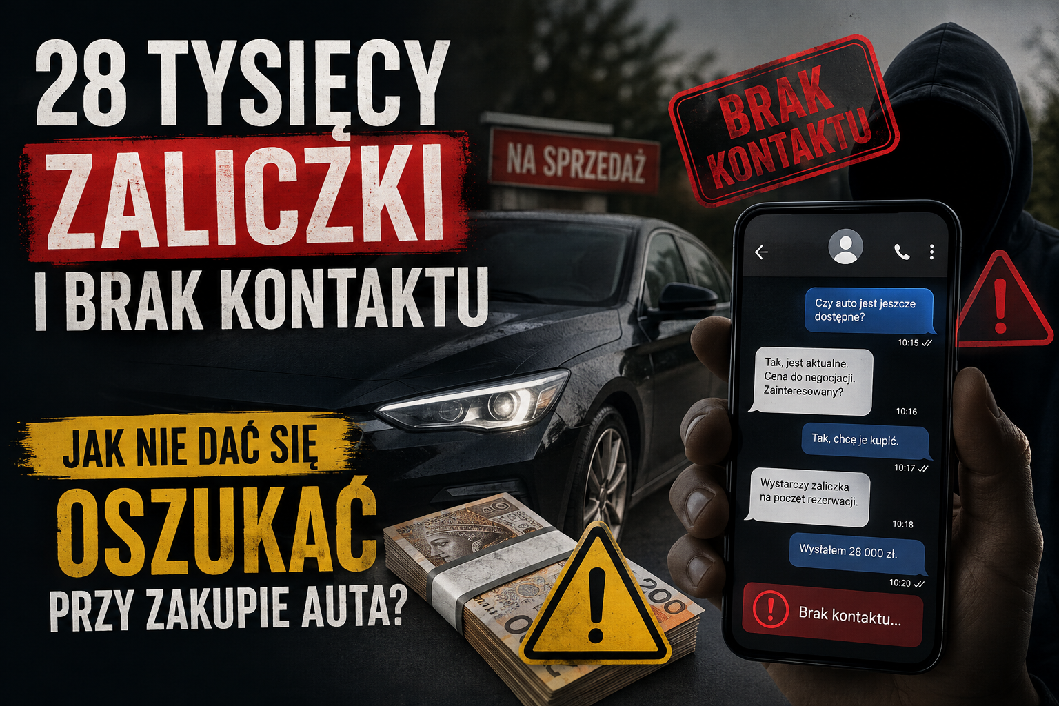 28 tysięcy zaliczki i brak kontaktu. Jak nie dać się oszukać przy zakupie auta?