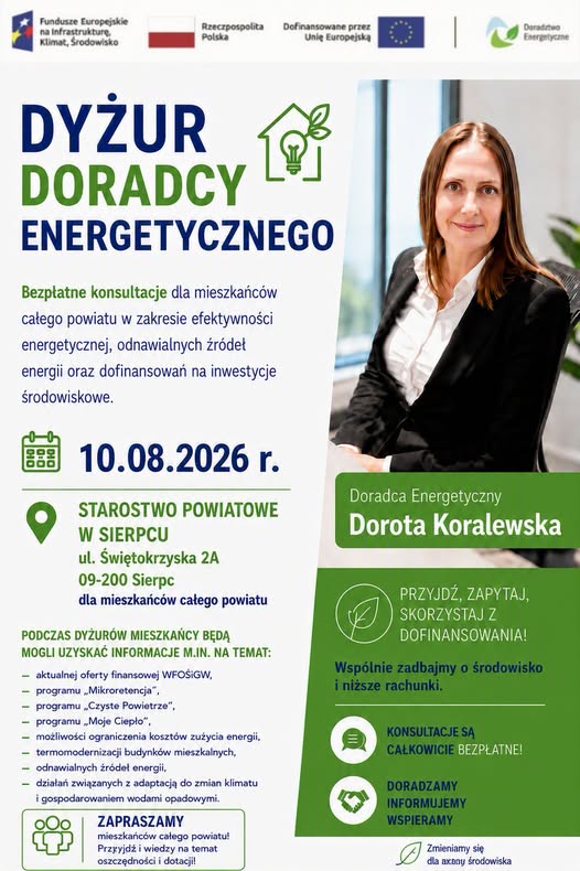 Jak płacić mniej za prąd i ogrzewanie? Bezpłatne konsultacje z ekspertem w Sierpcu!