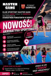 👧 Nowość w Sierpcu! Akrobatyka sportowa dla dzieci od 5. roku życia [ZAPISY]