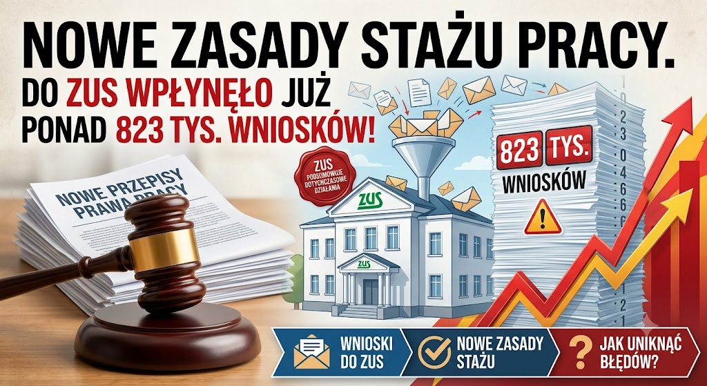 Lawina wniosków w ZUS! Nowe zasady ustalania stażu pracy i najczęstsze błędy